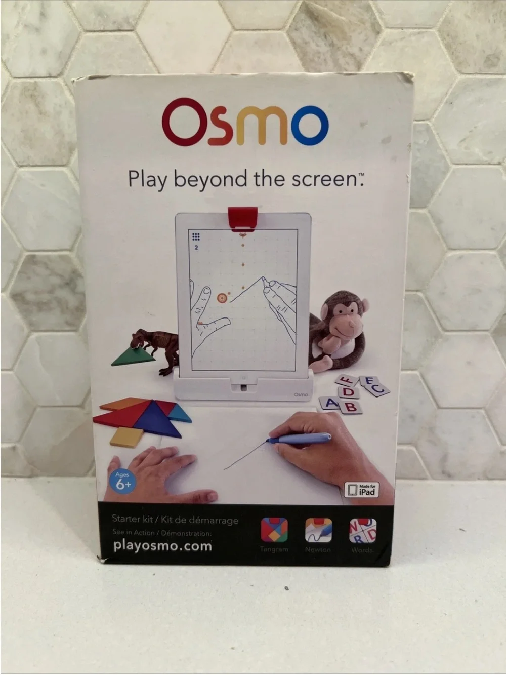 Osmo Little Genius System Starter Learning Kit Game Kids iPad Base Words Tangram